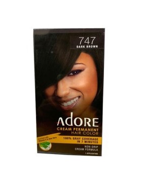 Adore Cream Permanent Hair Color 747 Dark Brown