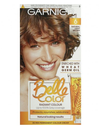 GarnierBelle Color Creme Permanent 6 Natural Light Brown GarnierBelle Color Creme Permanent 6 Natural Light Brown