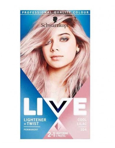 Live Lightener Plus Twist Permanent Colour 104 Cool Lilac Live Lightener Plus Twist Permanent Colour 104 Cool Lilac