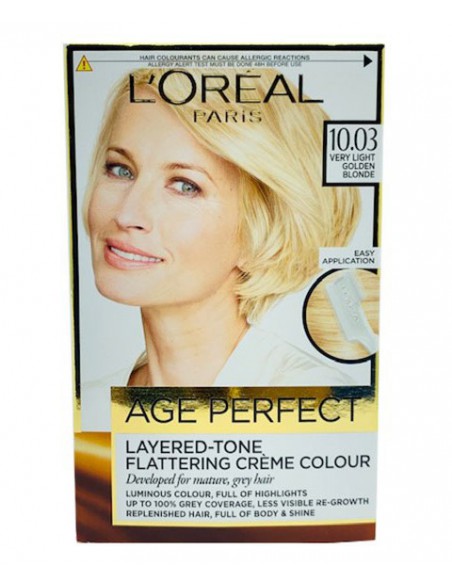 Age Perfect Layered Tone Flattering Creme Colour 10.03 Very Light Golden Blonde Age Perfect Layered Tone Flattering Creme Colour 10.03 Very Light Golden Blonde