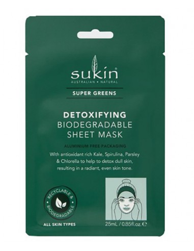 Super Greens Detoxifying Biodegradable Sheet Mask Super Greens Detoxifying Biodegradable Sheet Mask