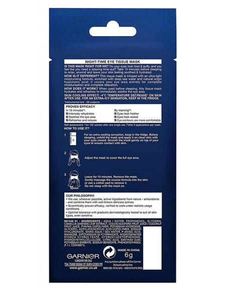 Skin Active Moisture Bomb Night Time Eye Tissue Mask Skin Active Moisture Bomb Night Time Eye Tissue Mask