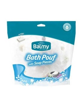 Bath Pouf With White Soap Pieces