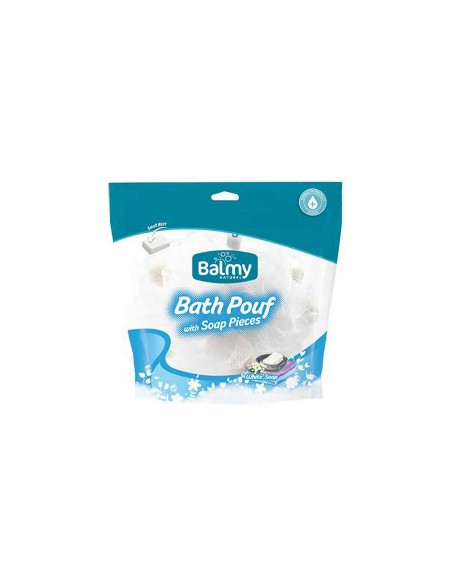 Bath Pouf With White Soap Pieces