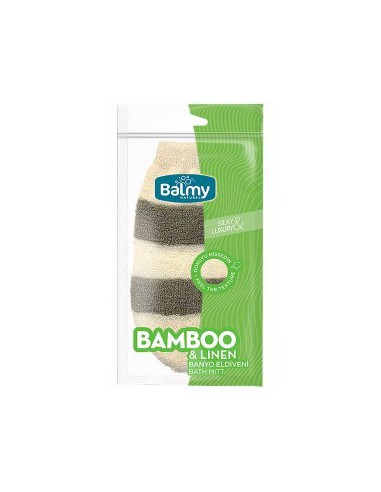 Balmy Natural Bamboo And Linen Bath Mitt Balmy Natural Bamboo And Linen Bath Mitt