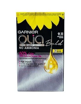 Olia Bold Vivid Permanent Hair Color 9.11 Metallic Silver