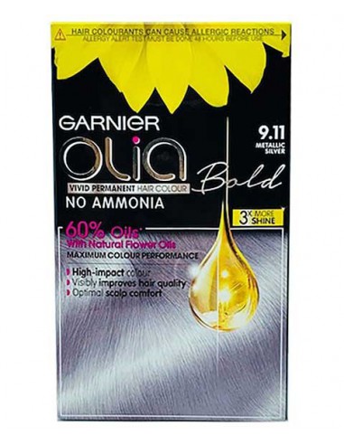 Olia Bold Vivid Permanent Hair Color 9.11 Metallic Silver Olia Bold Vivid Permanent Hair Color 9.11 Metallic Silver