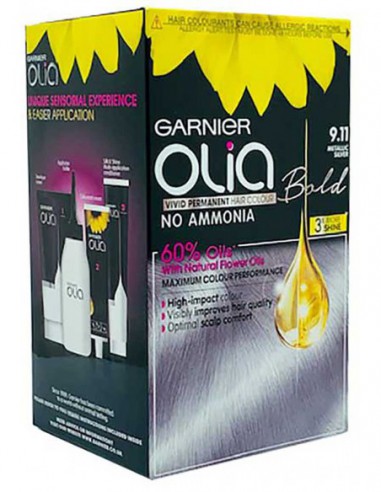 Olia Bold Vivid Permanent Hair Color 9.11 Metallic Silver Olia Bold Vivid Permanent Hair Color 9.11 Metallic Silver
