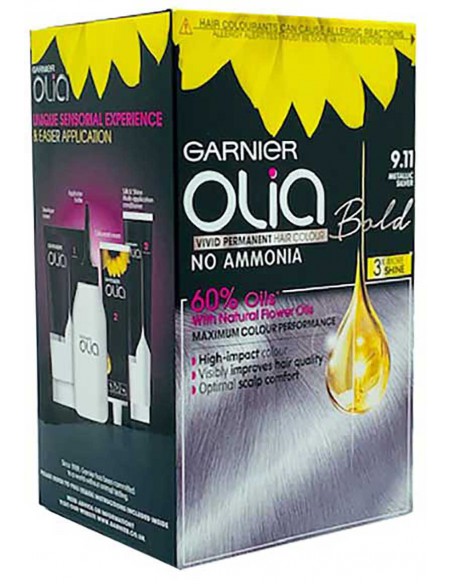 Olia Bold Vivid Permanent Hair Color 9.11 Metallic Silver Olia Bold Vivid Permanent Hair Color 9.11 Metallic Silver