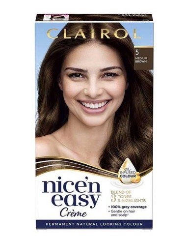 Nice N Easy Creme Permanent Colour 5 Medium Brown Nice N Easy Creme Permanent Colour 5 Medium Brown
