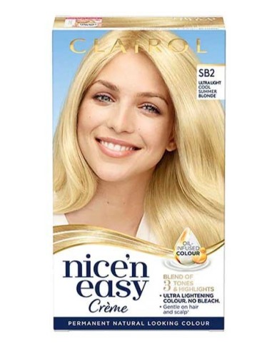 Nice N Easy Creme Permanent Color SB2 Ultra Light Cool Summer Blonde Nice N Easy Creme Permanent Color SB2 Ultra Light Cool Summer Blonde