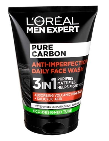Men Expert Pure Carbon 3 In 1 Daily Face Wash