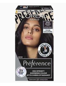 Preference High Intensity Permanent Gel Hair Colour Deep Black