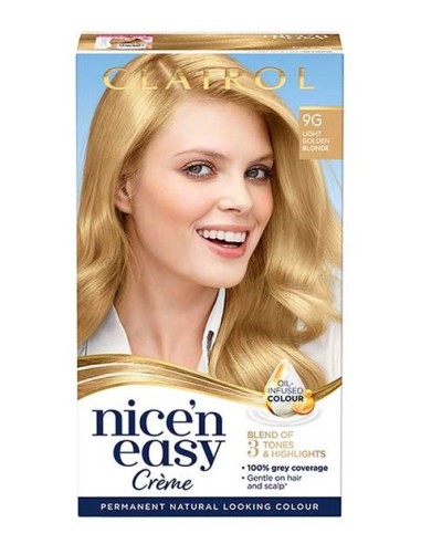 Nice N Easy Creme Permanent Color 9G Light Golden Blonde Nice N Easy Creme Permanent Color 9G Light Golden Blonde
