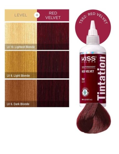 Kiss Colors Tintation Semi Permanent Red Velvet T552 Kiss Colors Tintation Semi Permanent Red Velvet T552
