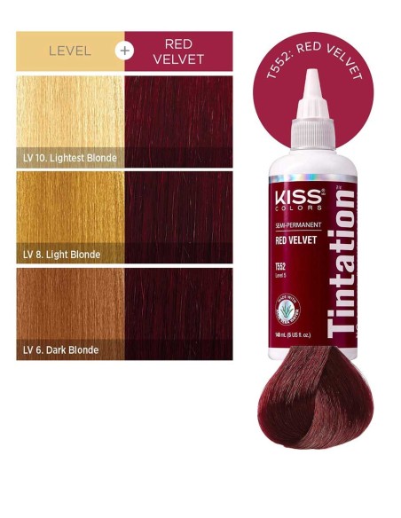 Kiss Colors Tintation Semi Permanent Red Velvet T552 Kiss Colors Tintation Semi Permanent Red Velvet T552