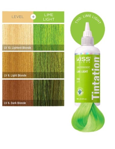 Kiss Colors Tintation Semi Permanent Lime Light TT110 Kiss Colors Tintation Semi Permanent Lime Light TT110