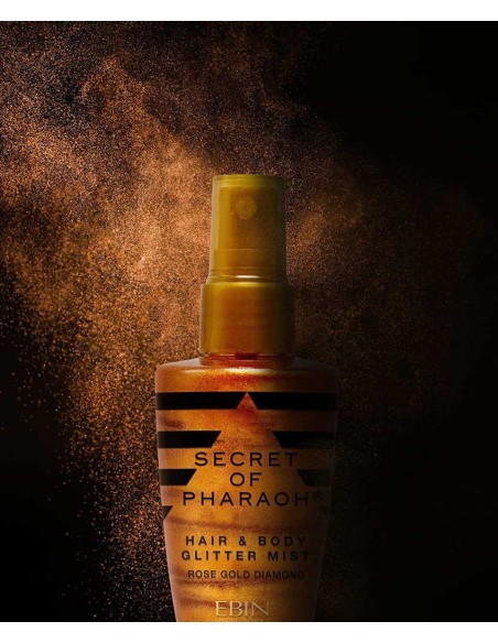Secret Of Pharaoh Hair And Body Glitter Mist Rose Gold Dimond