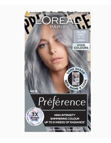 Preference High Intensity Permanent Gel Hair Colour Silver Grey Preference High Intensity Permanent Gel Hair Colour Silver Grey