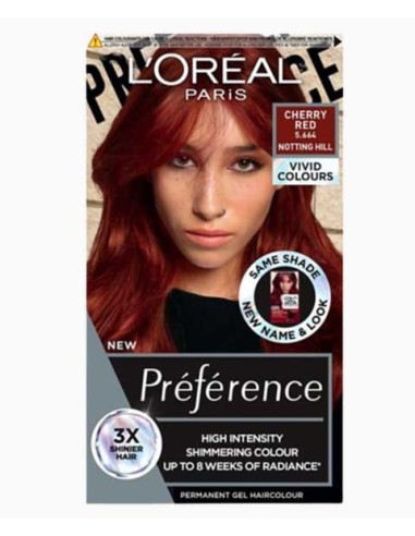Preference High Intensity Permanent Gel Hair Colour Cherry Red Preference High Intensity Permanent Gel Hair Colour Cherry Red