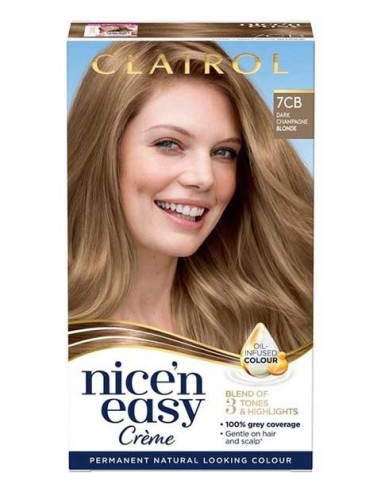 Nice N Easy Creme Permanent Colour 7CB Dark Champagne Blonde Nice N Easy Creme Permanent Colour 7CB Dark Champagne Blonde