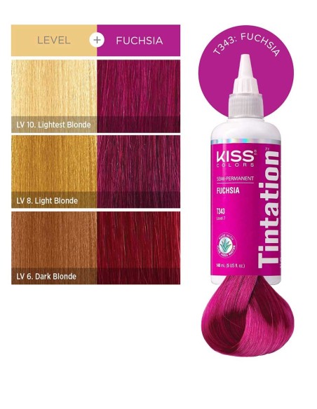 Kiss Colors Tintation Semi Permanent Fuchsia T343 Kiss Colors Tintation Semi Permanent Fuchsia T343