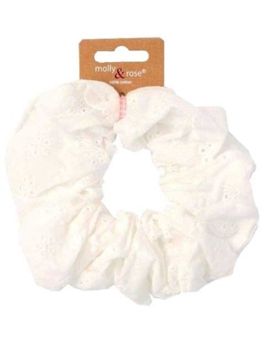 Cotton Hair Scrunchie White 8153 V Cotton Hair Scrunchie White 8153 V