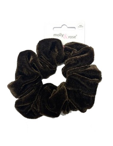 Velvet Finish Polyester Brown Scrunchie 7687 Velvet Finish Polyester Brown Scrunchie 7687