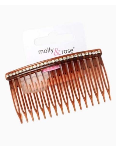 Tort Side Comb With Diamante Stones 8347 Tort Side Comb With Diamante Stones 8347