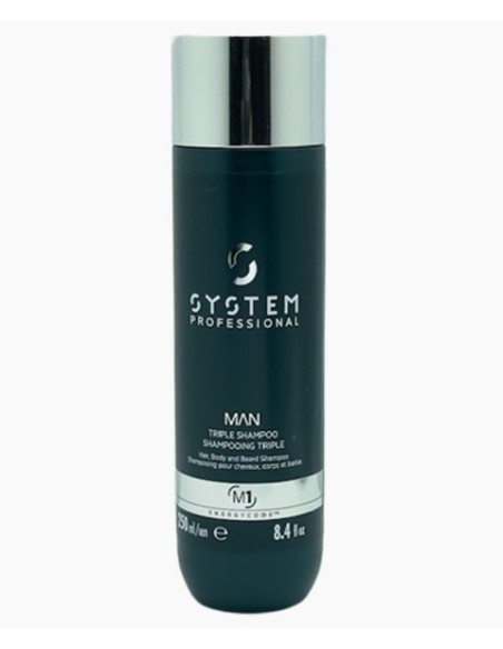 Man M1 Hair Body And Beard Triple Shampoo