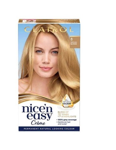 Nice N Easy Creme Permanent Colour 8 Medium Blonde Nice N Easy Creme Permanent Colour 8 Medium Blonde