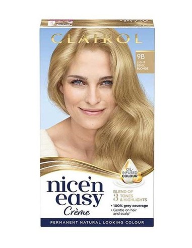Nice N Easy Permanent Hair Color 9B Light Beige Blonde Nice N Easy Permanent Hair Color 9B Light Beige Blonde