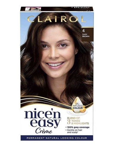 Nice N Easy Creme Permanent Color 4 Dark Brown Nice N Easy Creme Permanent Color 4 Dark Brown
