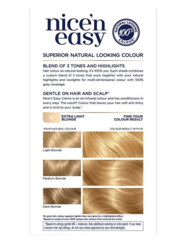 Nice N Easy Permanent Hair Color 10 Extra Light Blonde Nice N Easy Permanent Hair Color 10 Extra Light Blonde