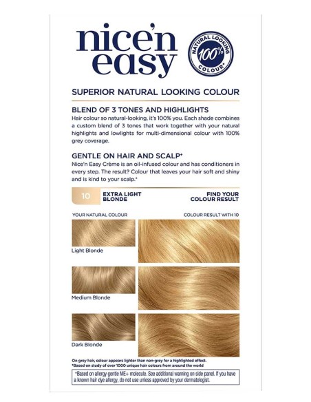 Nice N Easy Permanent Hair Color 10 Extra Light Blonde Nice N Easy Permanent Hair Color 10 Extra Light Blonde