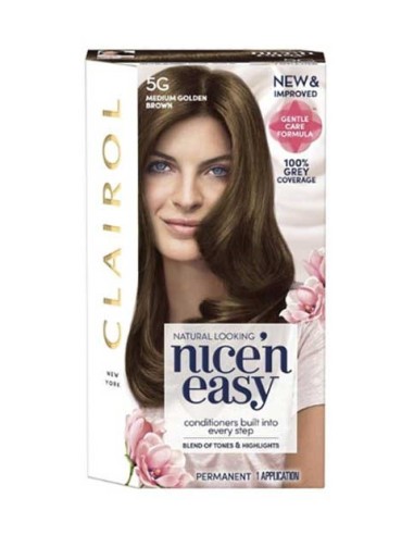 Nice N Easy Permanent Hair Color 5G Medium Golden Brown Nice N Easy Permanent Hair Color 5G Medium Golden Brown