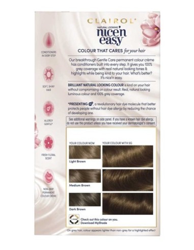 Nice N Easy Permanent Hair Color 5G Medium Golden Brown Nice N Easy Permanent Hair Color 5G Medium Golden Brown