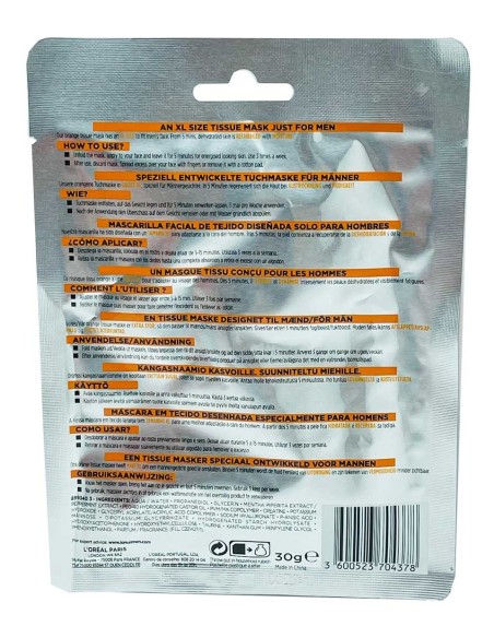 Men Expert Hydra Energetic Recharging Tissue Mask Men Expert Hydra Energetic Recharging Tissue Mask