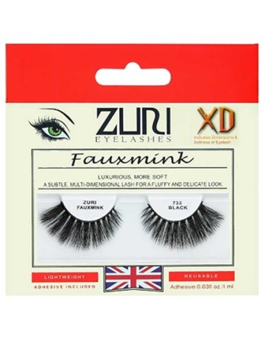 Zuri Fauxmink Eyelashes 733 Black Zuri Fauxmink Eyelashes 733 Black