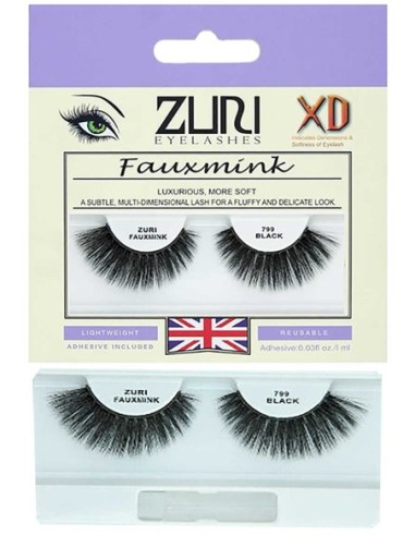 Zuri Fauxmink Eyelashes 799 Black Zuri Fauxmink Eyelashes 799 Black