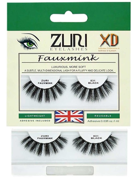 Zuri Fauxmink Eyelashes 831 Black Zuri Fauxmink Eyelashes 831 Black