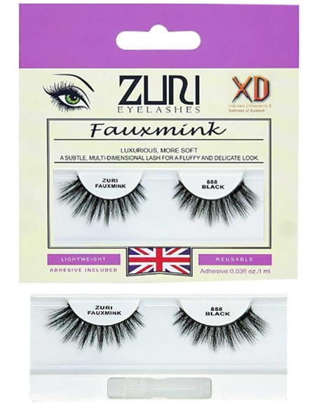 Zuri Fauxmink Eyelashes 888 Black Zuri Fauxmink Eyelashes 888 Black