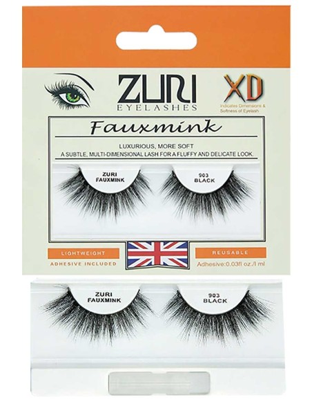 Zuri Fauxmink Eyelashes 903 Black Zuri Fauxmink Eyelashes 903 Black