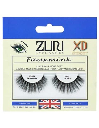 Zuri Fauxmink Eyelashes 915 Black Zuri Fauxmink Eyelashes 915 Black