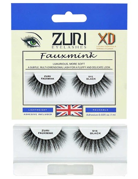 Zuri Fauxmink Eyelashes 915 Black Zuri Fauxmink Eyelashes 915 Black