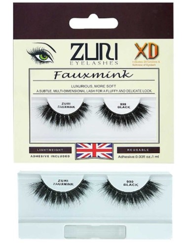 Zuri Fauxmink Eyelashes 999 Black
