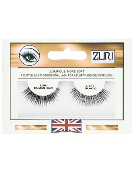 Zuri Human Hair Eyelashes 1 105 Black