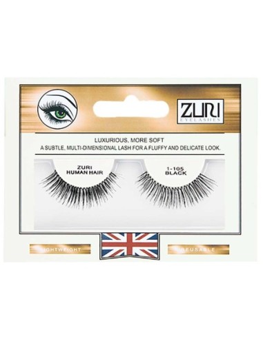 Zuri Human Hair Eyelashes 1 105 Black Zuri Human Hair Eyelashes 1 105 Black