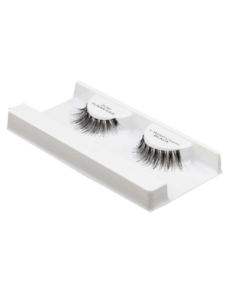 Zuri Human Hair Eyelashes 1 WISP Charm Black Zuri Human Hair Eyelashes 1 WISP Charm Black
