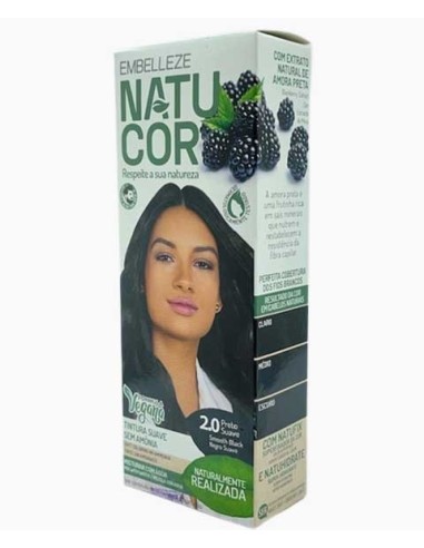 Natucor Vegan Ammonia Free Permanent Color 2.0 Smooth Black Natucor Vegan Ammonia Free Permanent Color 2.0 Smooth Black